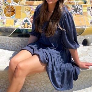 Max Studio Blue Sweater Dress